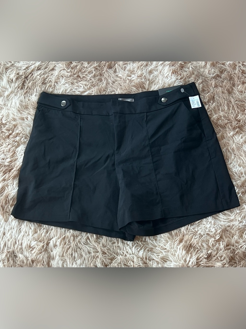 Maurice’s Black high-waisted shorts, women’s U.S. 18, new with tags.